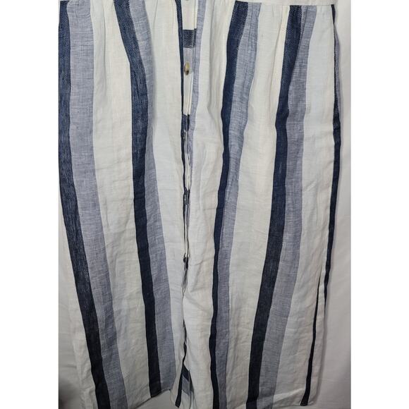 J Crew- Point Sur- Linen Striped A Line Dress- size 12 - Picture 4 of 10